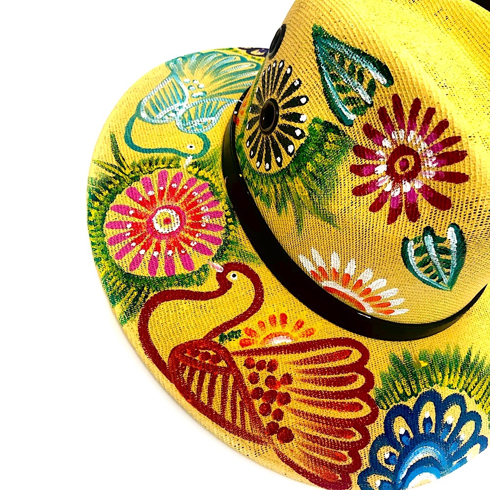 HAND PAINTED FOREST CHIC SUN HAT
